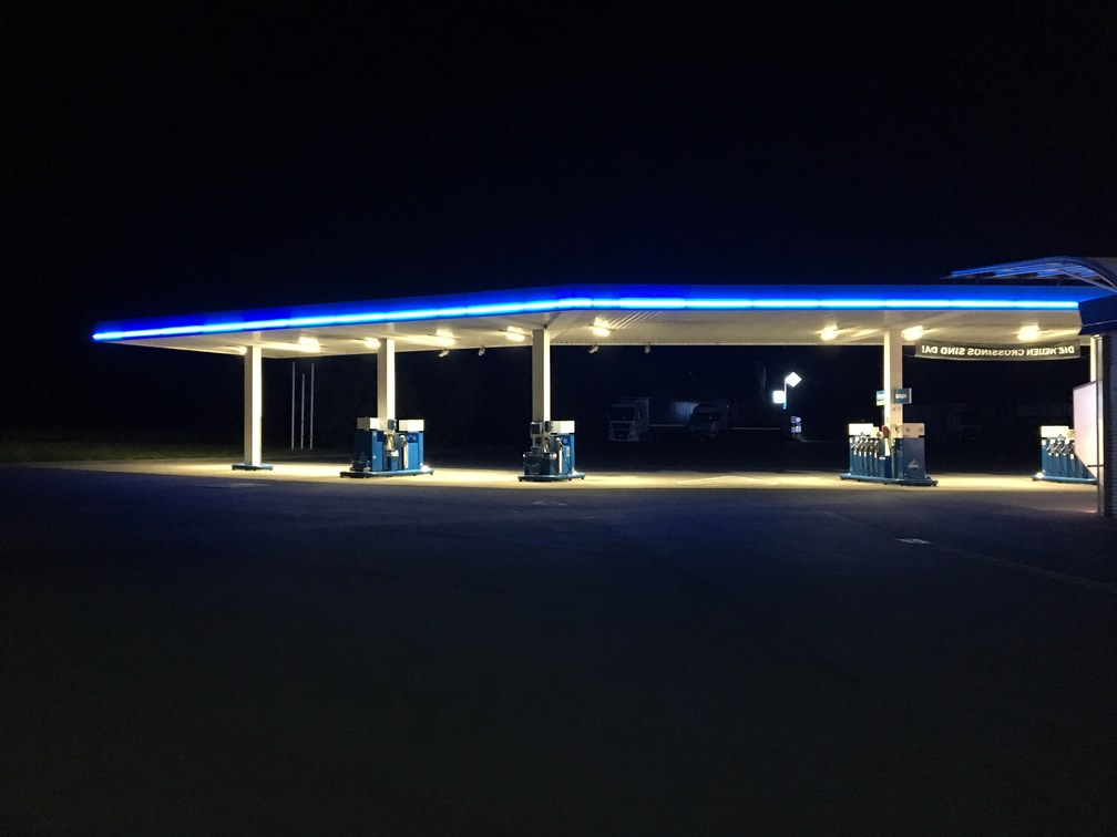 a gasoline station